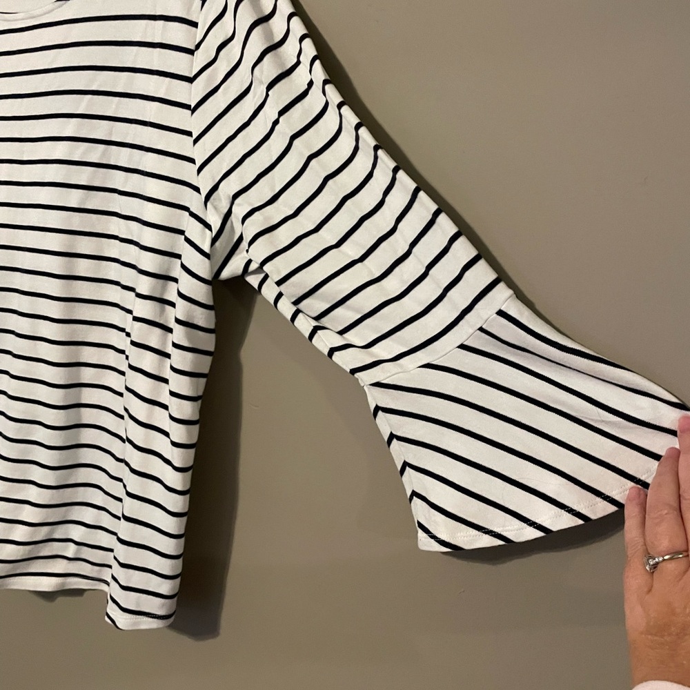 J. Crew Mercantile flared sleeve striped top - Picture 5 of 5
